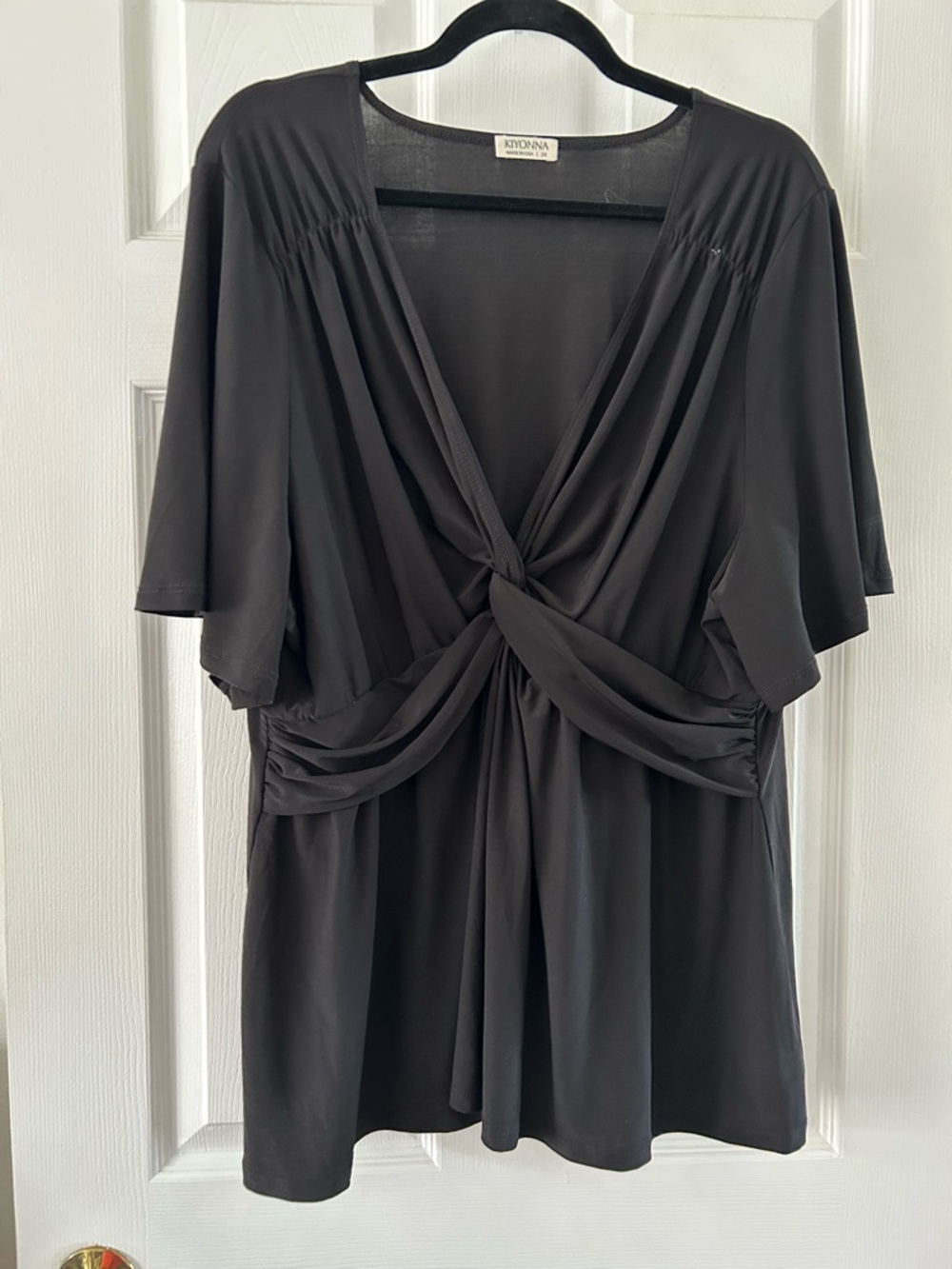 Kiyonna Black Stretch Jersey Top